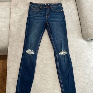 High Rise Ripped Skinny Jeans